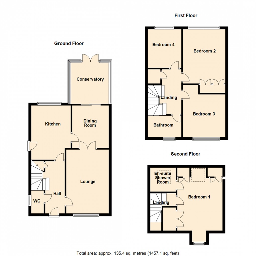 Floorplan for Nursery Close, Kippax, Leeds