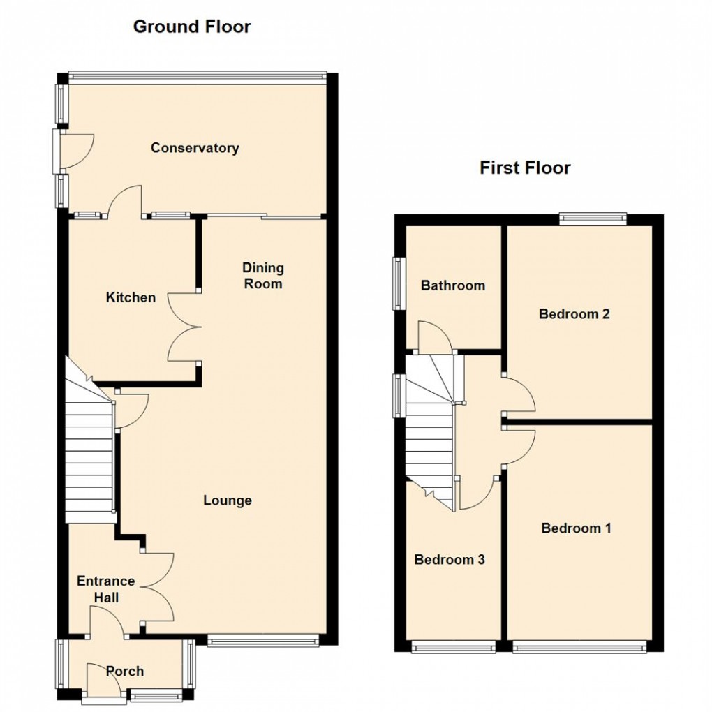 Floorplan for Churchfield Grove, Rothwell, Leeds
