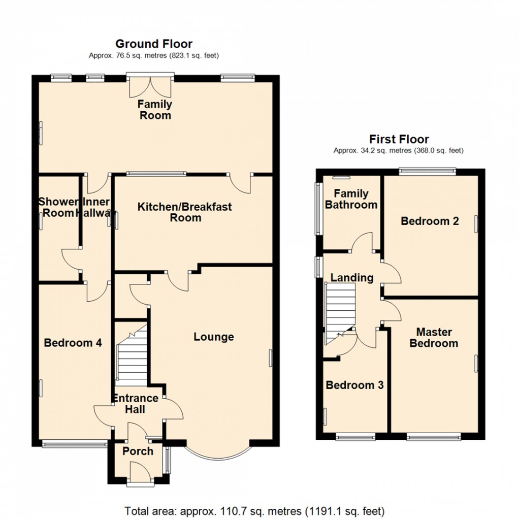 Floorplan for Greenfield View, Kippax, Leeds