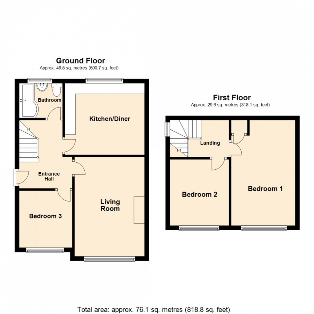Floorplan for Richardson Crescent, Leeds