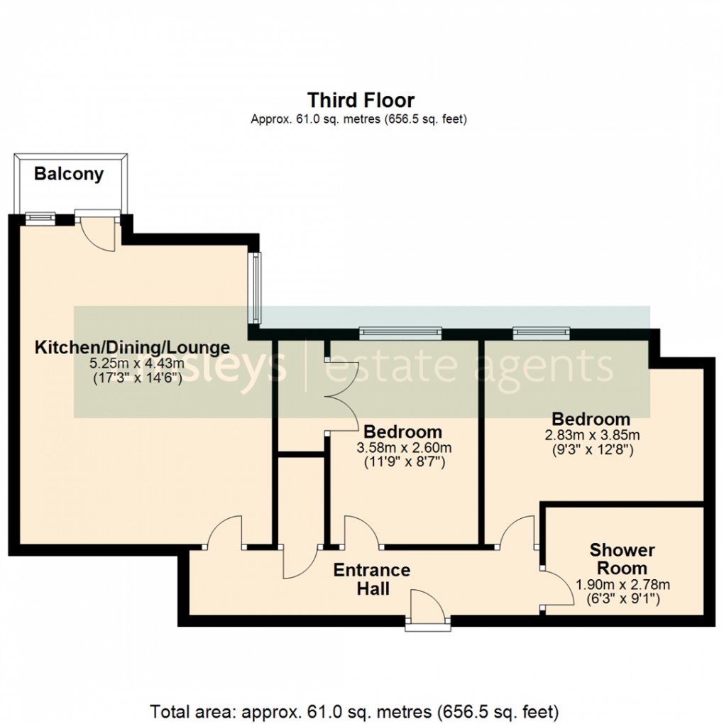 Floorplan for Main Street, Methley, Leeds