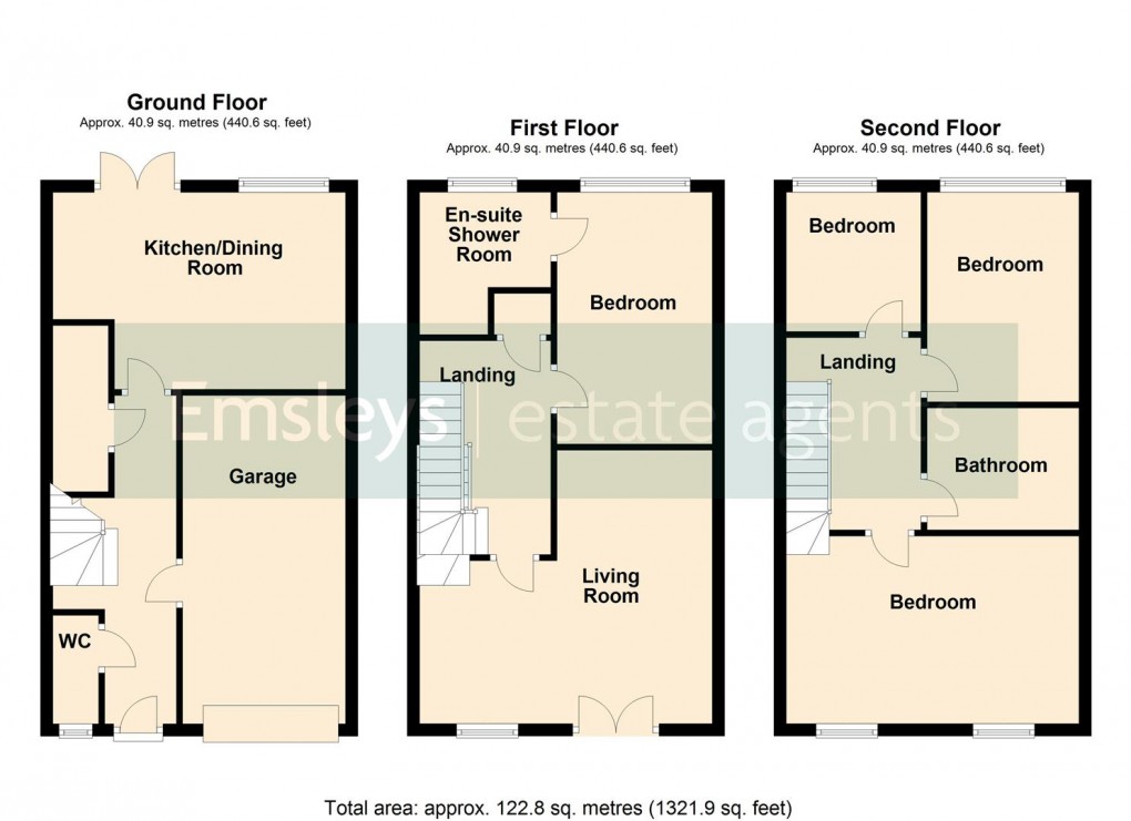 Floorplan for Sherwood Way, Woodlesford, Leeds