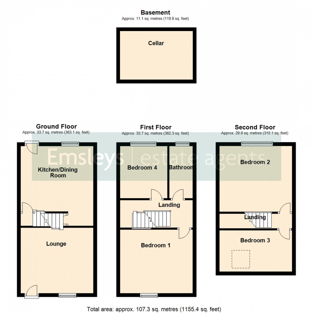 Floorplan for Middleton Avenue, Rothwell, Leeds
