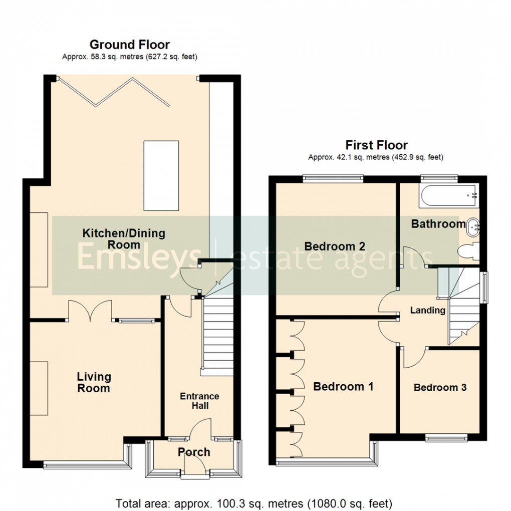 Floorplan for Manston Crescent, LEEDS