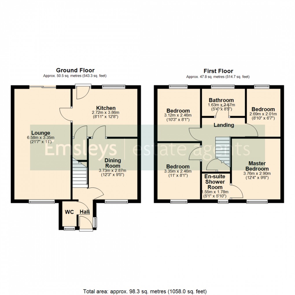 Floorplan for Hall Park Orchards, Kippax, Leeds