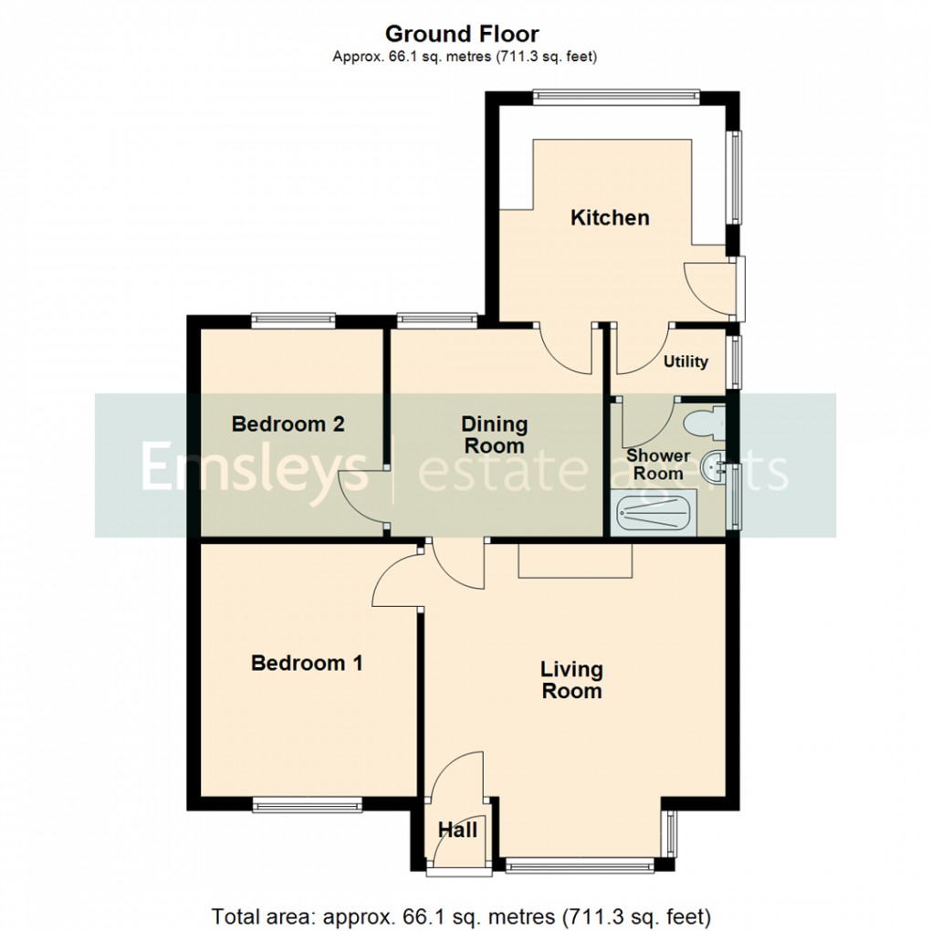 Floorplan for Portage Crescent, Leeds