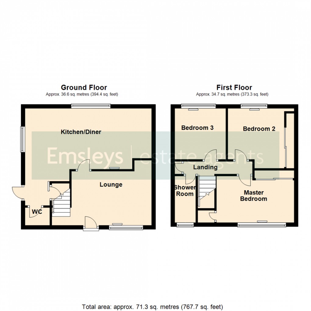 Floorplan for The Drive, Kippax, Leeds