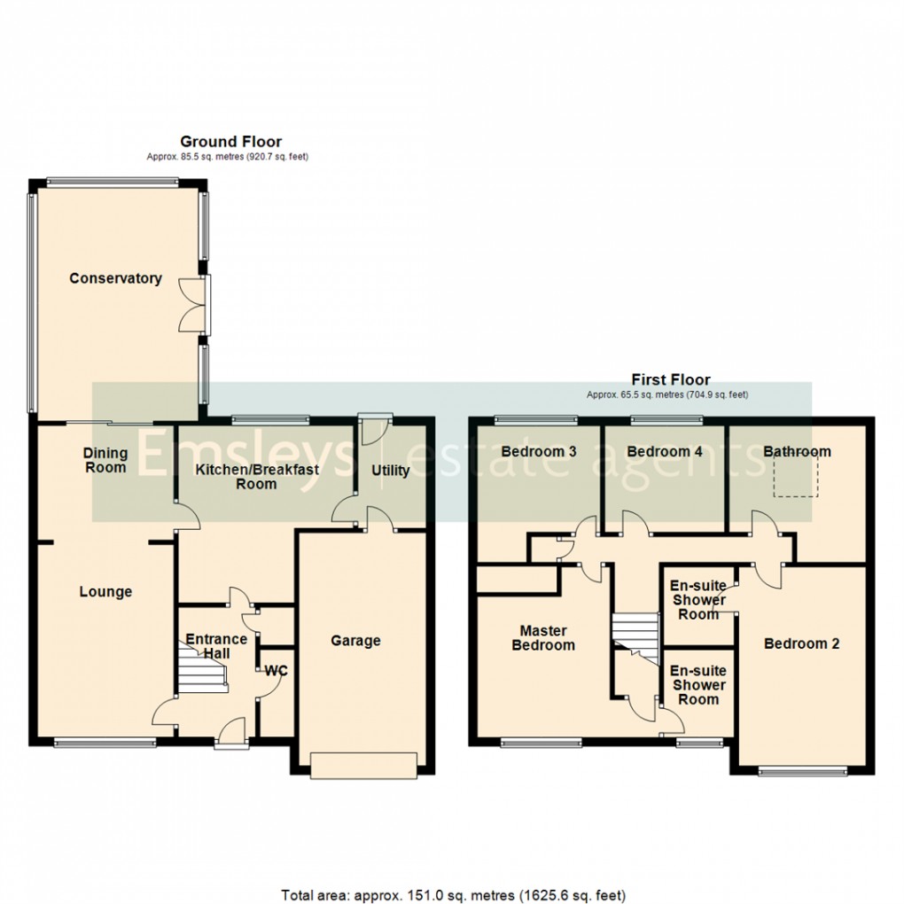 Floorplan for Mowbray Chase, Woodlesford, Leeds