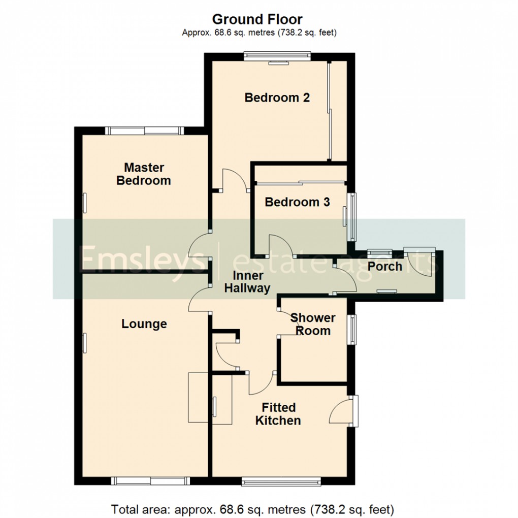 Floorplan for Gibson Lane, Kippax, Leeds