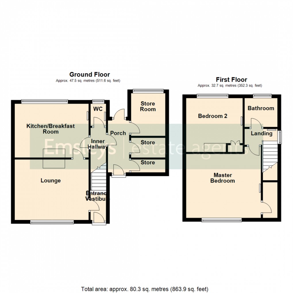Floorplan for Summerhill Road, Garforth Leeds