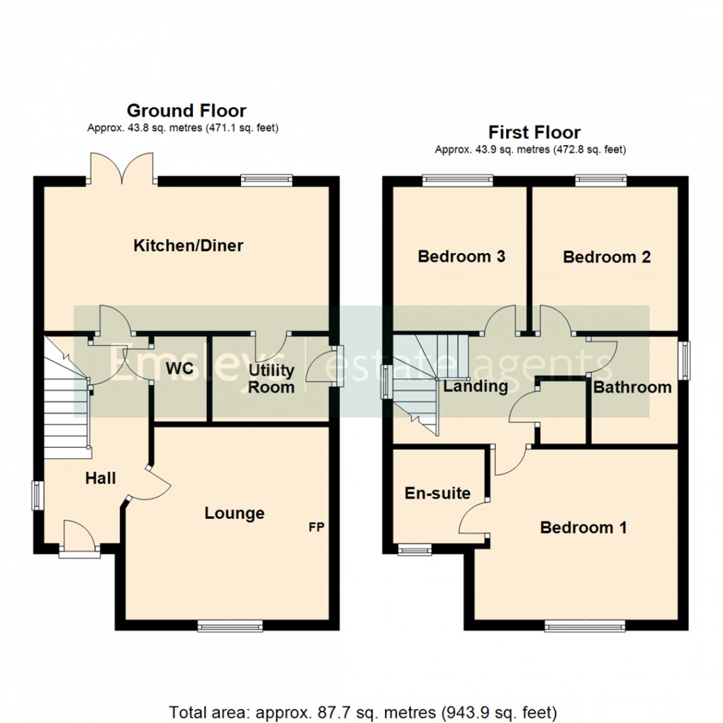 Floorplan for Rochester Row, Sherburn In Elmet, Leeds