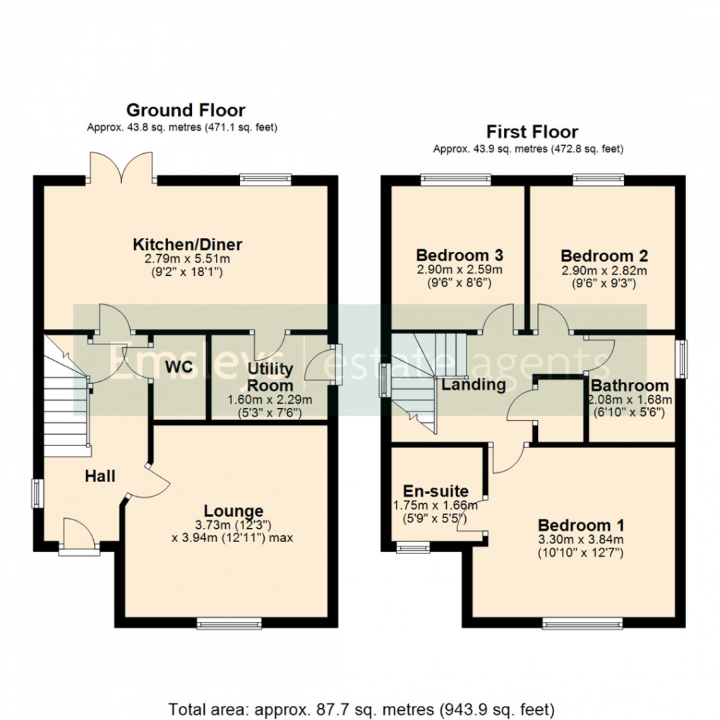 Floorplan for Rochester Row, Sherburn In Elmet, Leeds
