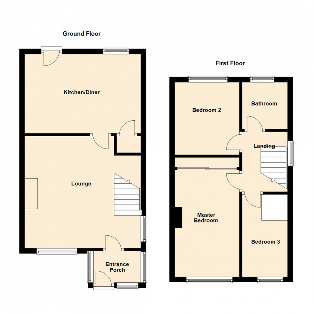 Floorplan for Conisborough Lane, Garforth, Leeds