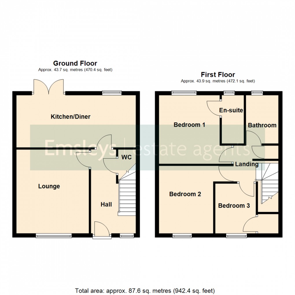 Floorplan for Southlands Close, South Milford, Leeds
