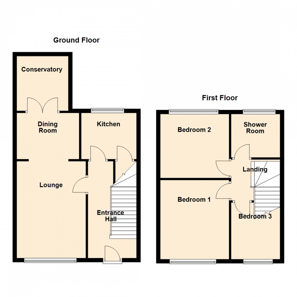 Floorplan for Eastfield Crescent, Woodlesford, Leeds
