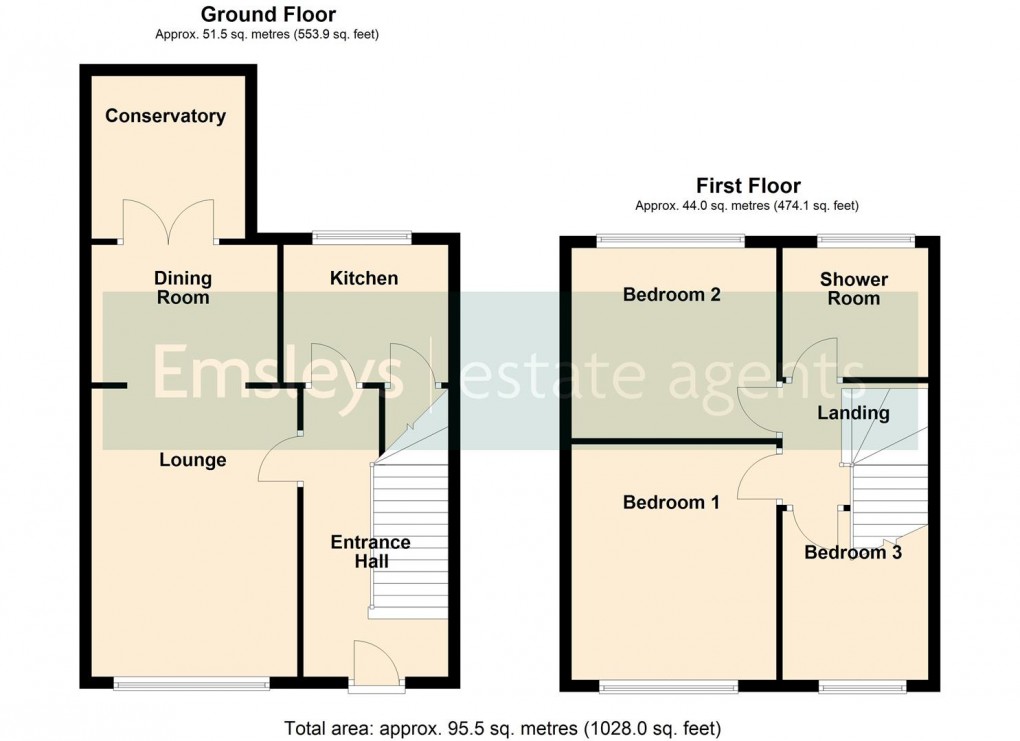 Floorplan for Eastfield Crescent, Woodlesford, Leeds
