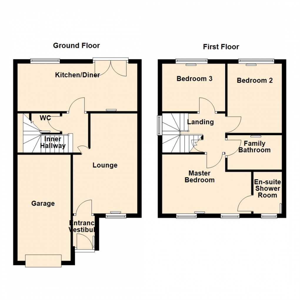 Floorplan for Haver Drive, Micklefield, Leeds