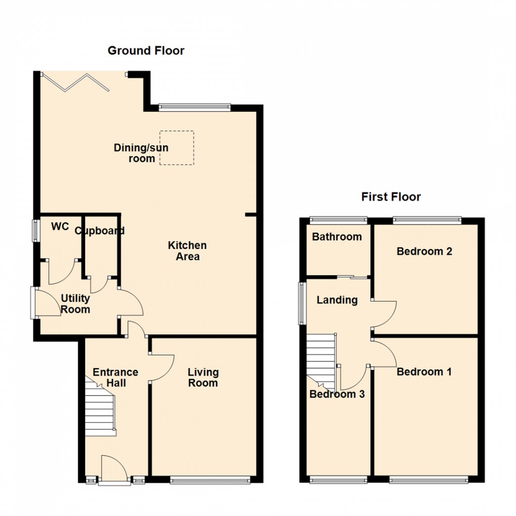 Floorplan for Holmsley Lane, Woodlesford, Leeds