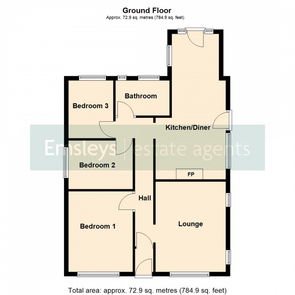 Floorplan for Lyndhurst Crescent, Scholes, Leeds