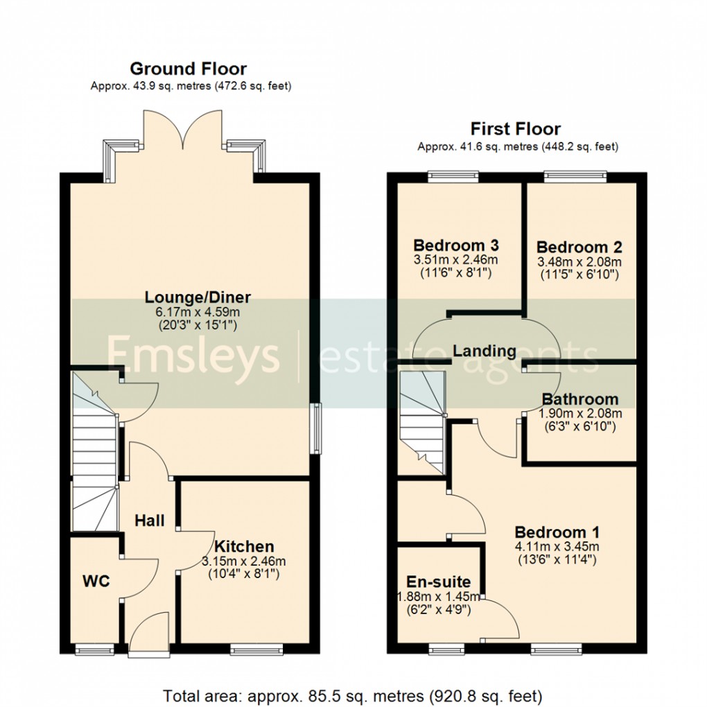 Floorplan for Tornado Drive, Church Fenton