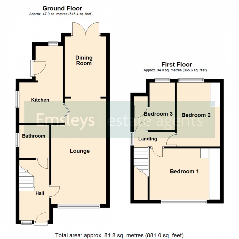 Floorplan for New Lane, Sherburn in Elmet, Leeds