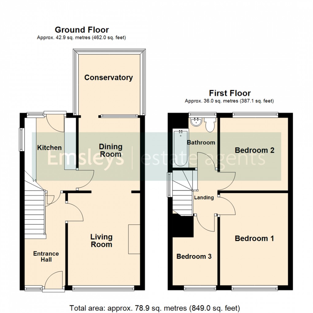 Floorplan for The Approach, Scholes, Leeds