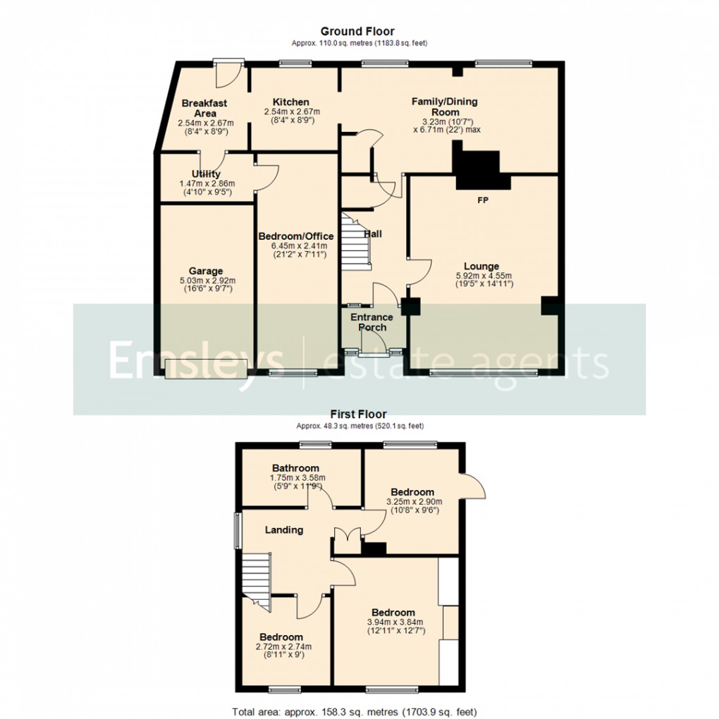 Floorplan for Finkle Hill, Sherburn In Elmet, Leeds