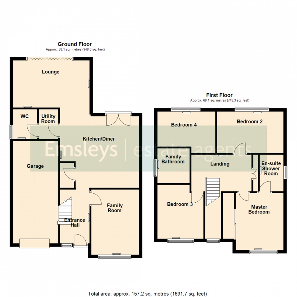Floorplan for Meadow Drive, Micklefield, Leeds