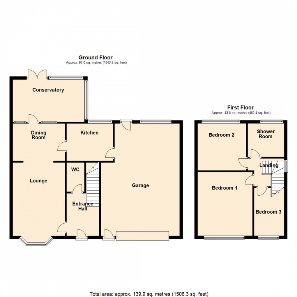 Floorplan for Eastfield Crescent, Woodlesford, Leeds
