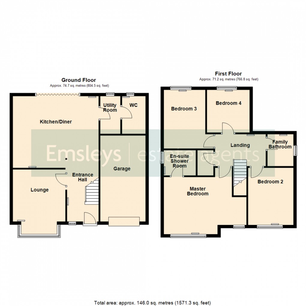 Floorplan for Meadow Drive, Micklefield, Leeds