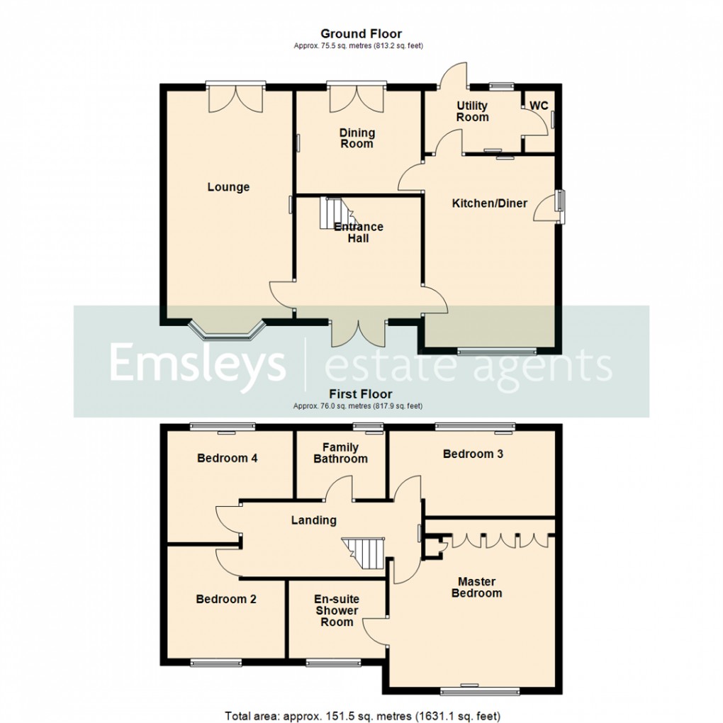 Floorplan for Westfield Gardens, Kippax, Leeds