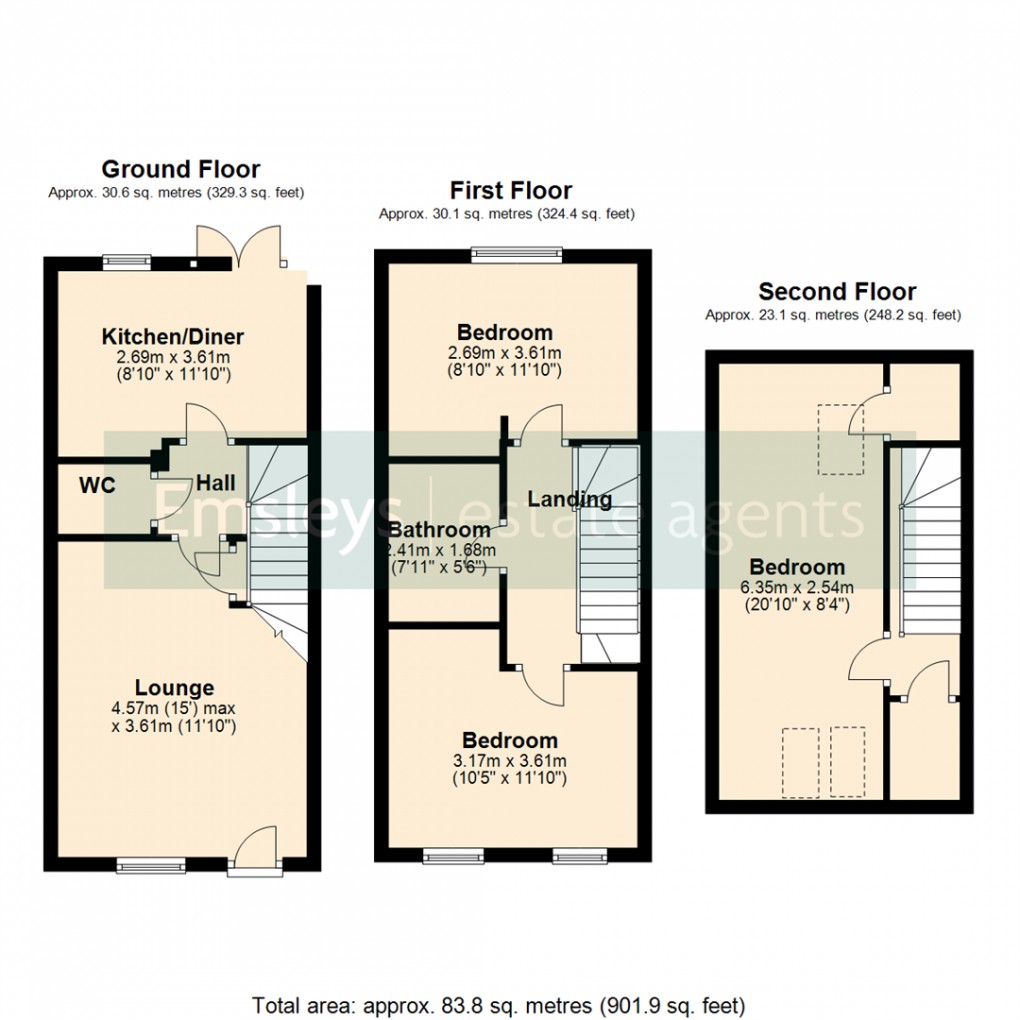 Floorplan for Rochester Row, Sherburn In Elmet, Leeds