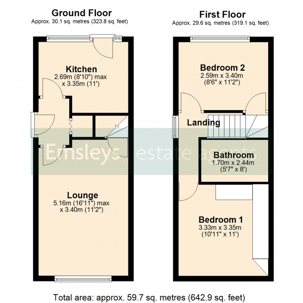 Floorplan for Field Avenue, Thorpe Willoughby, Selby