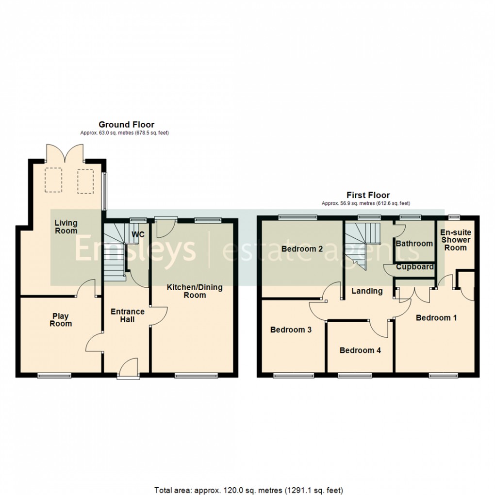 Floorplan for Violet Road, East Ardsley, Wakefield