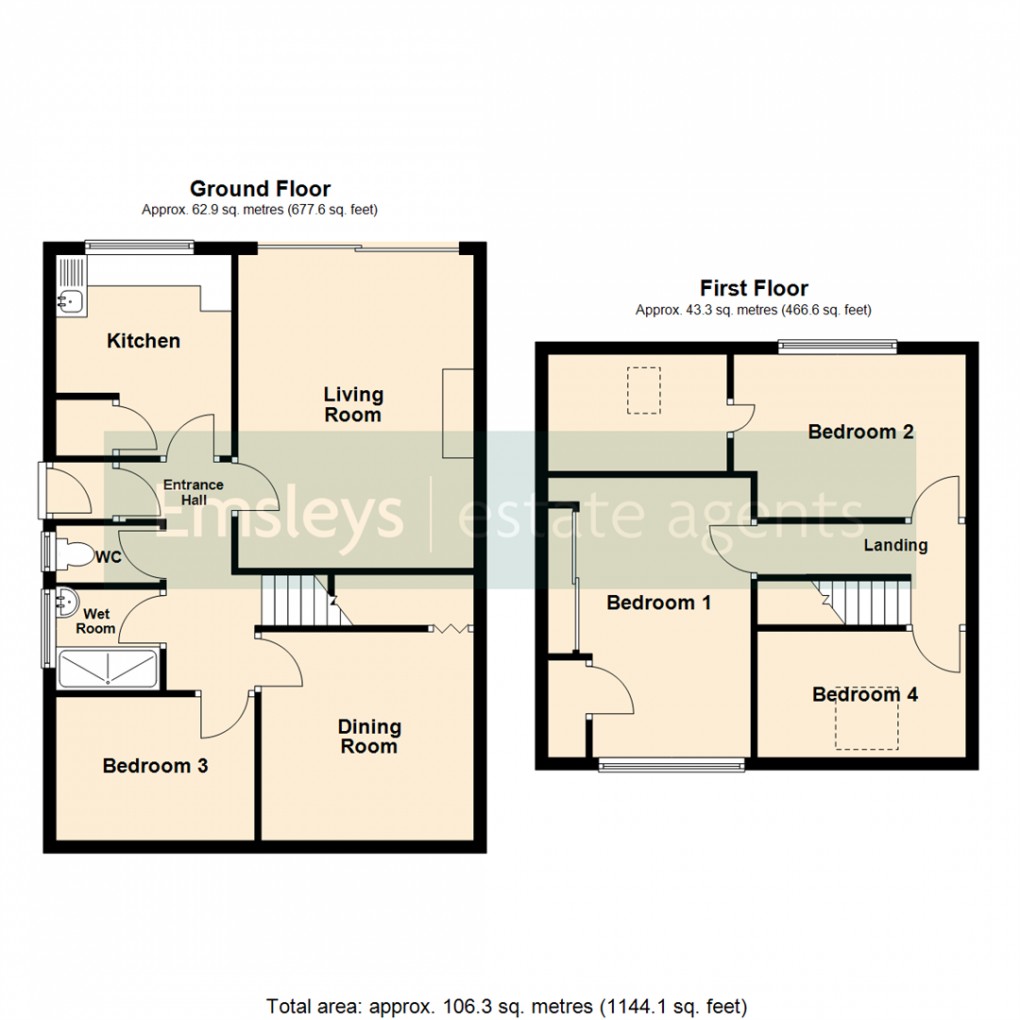 Floorplan for Red Hall Garth, Leeds
