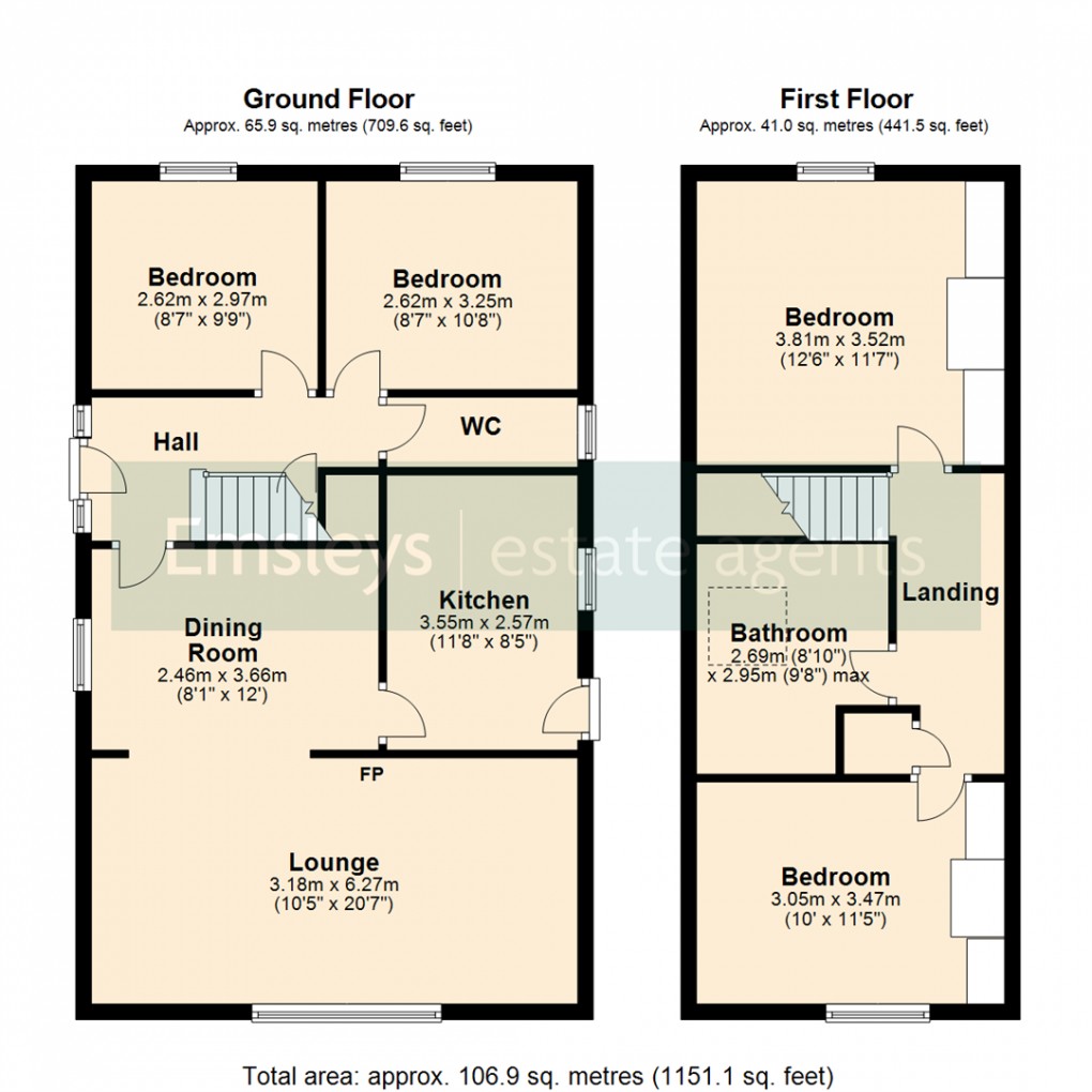 Floorplan for Orchard Close, South Milford, Leeds