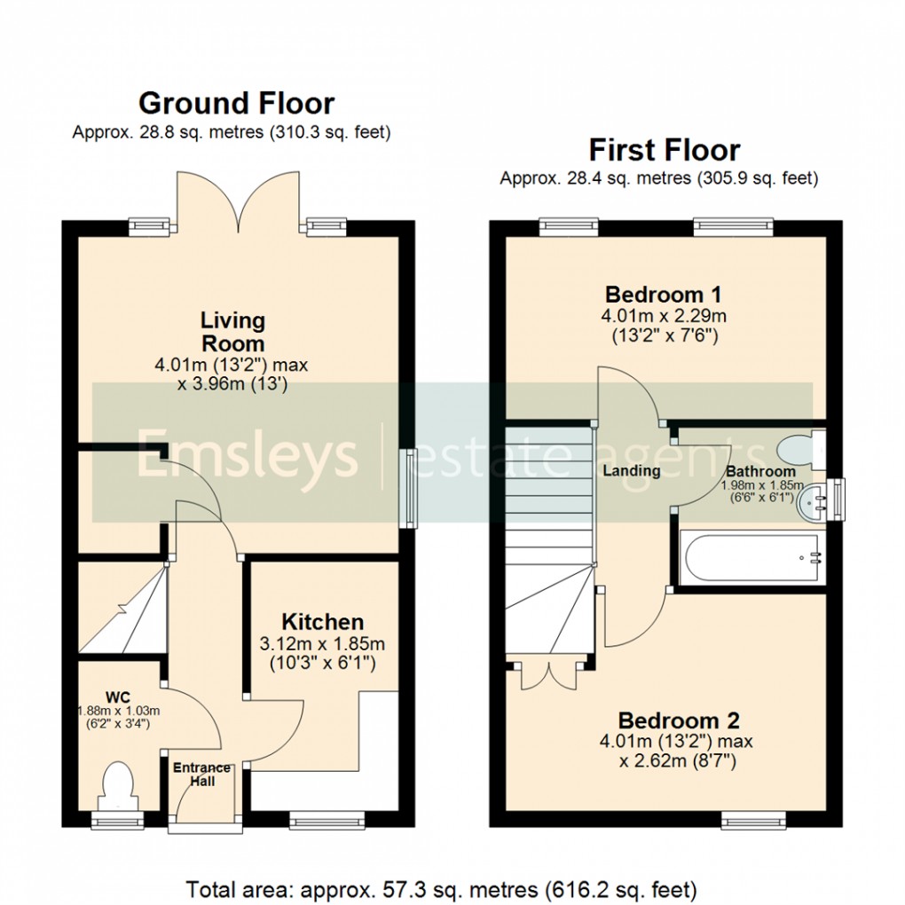 Floorplan for Parkside Court, Seacroft, Leeds