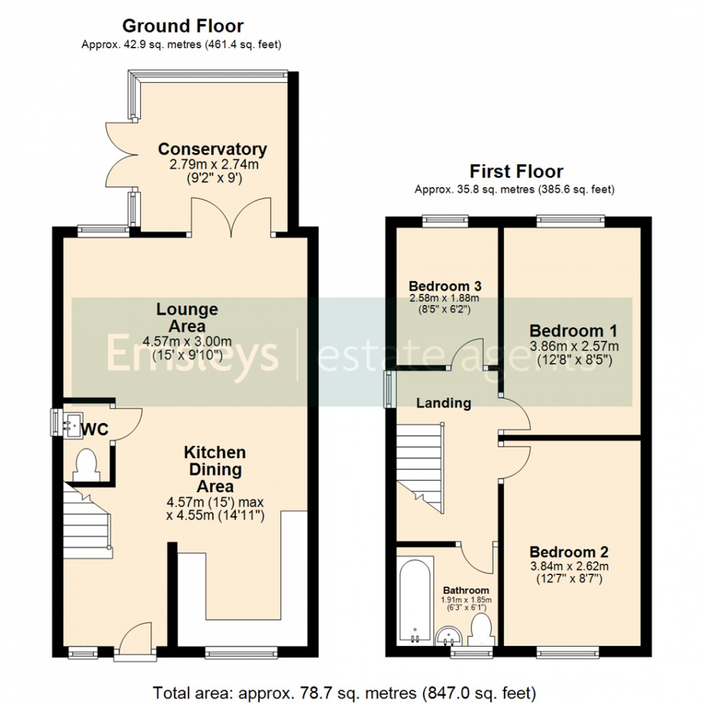Floorplan for Cartmell Drive, Leeds