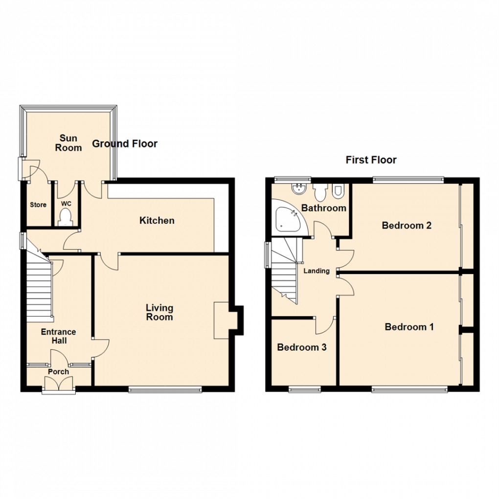 Floorplan for Pinfold Lane, Garforth Leeds