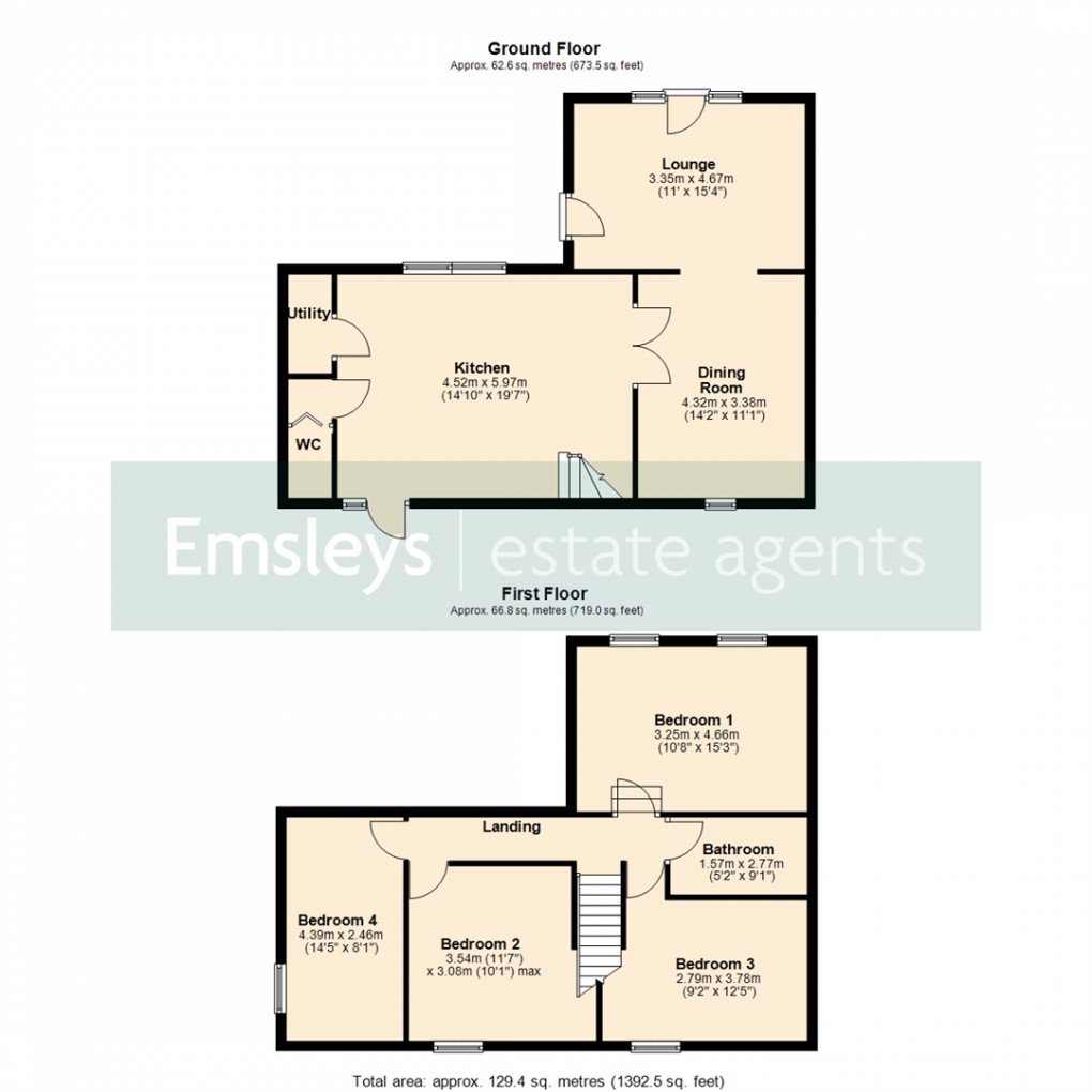 Floorplan for Station Road, Methley, Leeds