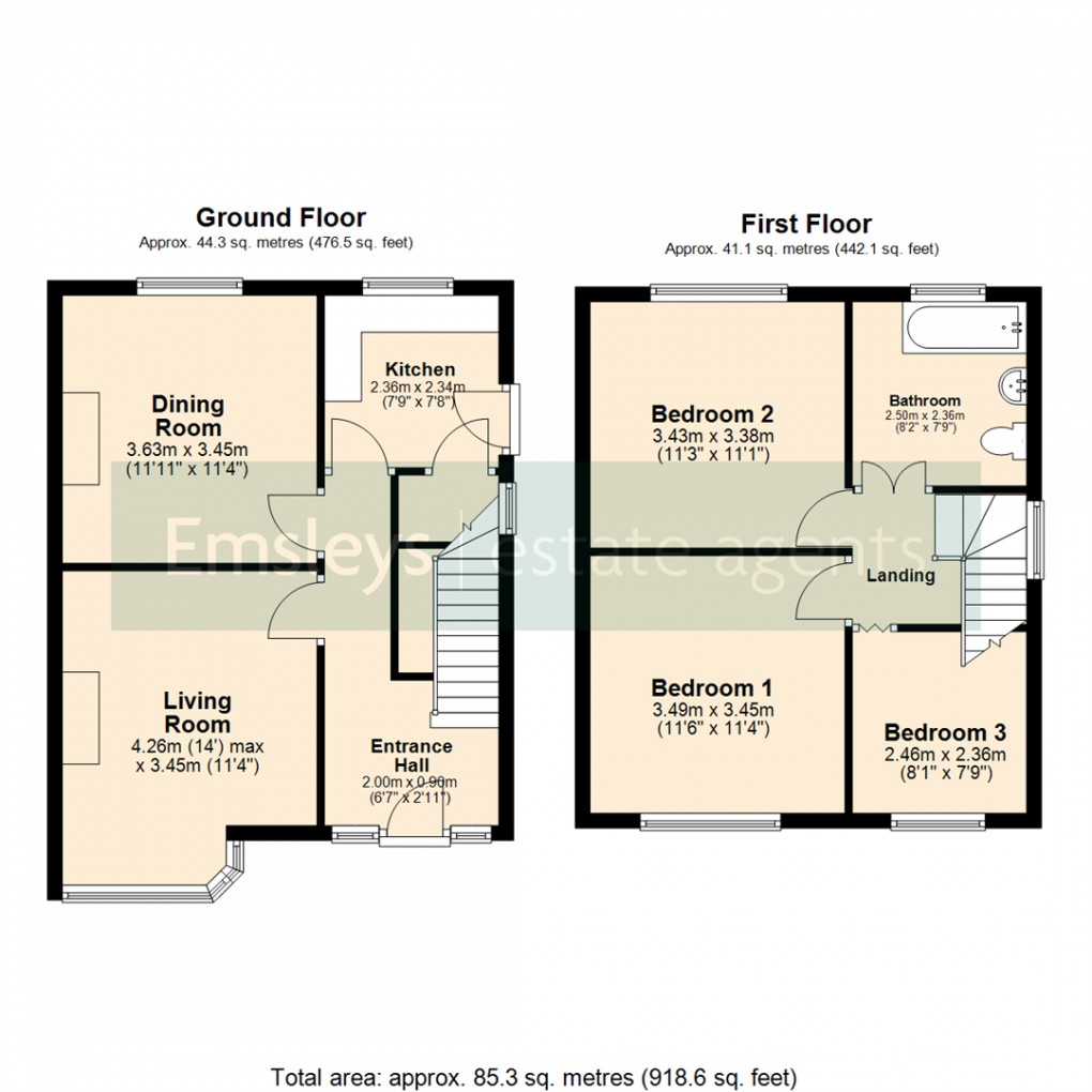 Floorplan for Coldcotes Avenue, Leeds