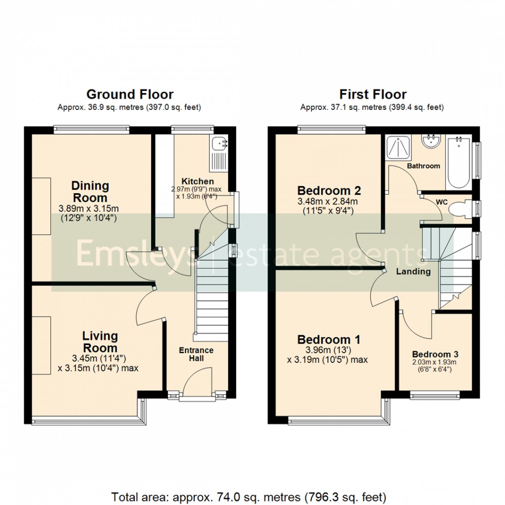 Floorplan for Manston Grove, Leeds