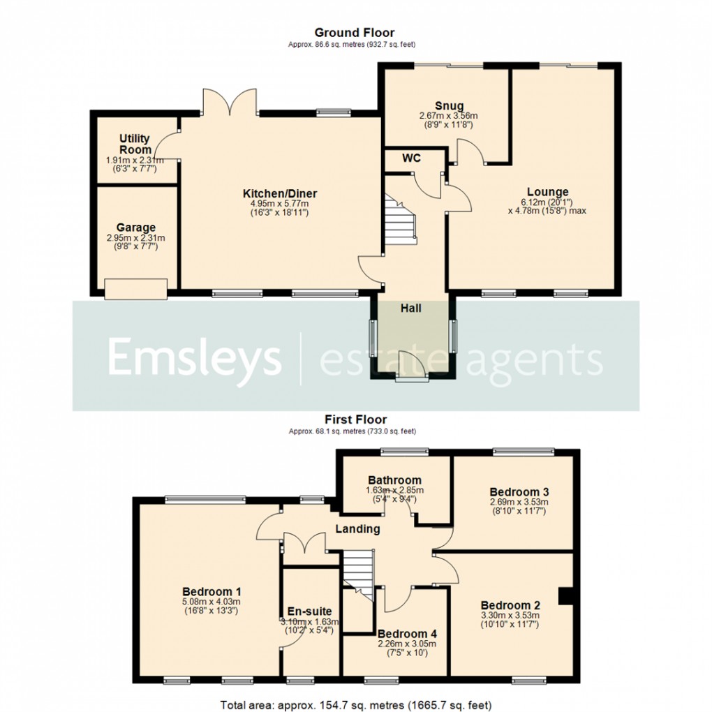 Floorplan for Bedfords Fold, Hillam, Leeds