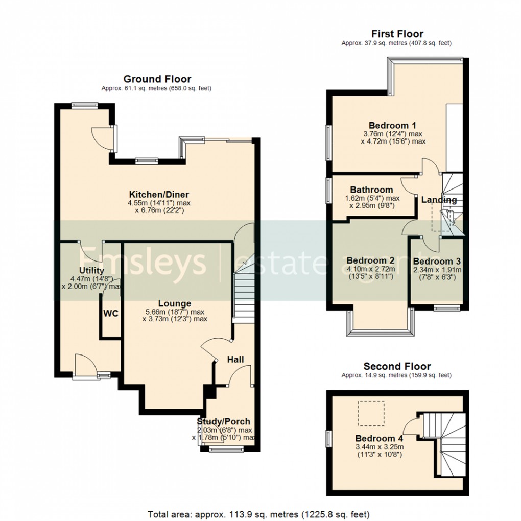 Floorplan for Alma Street, Woodlesford, Leeds