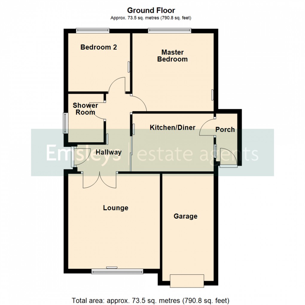 Floorplan for Whitehouse Crescent, Great Preston. Leeds