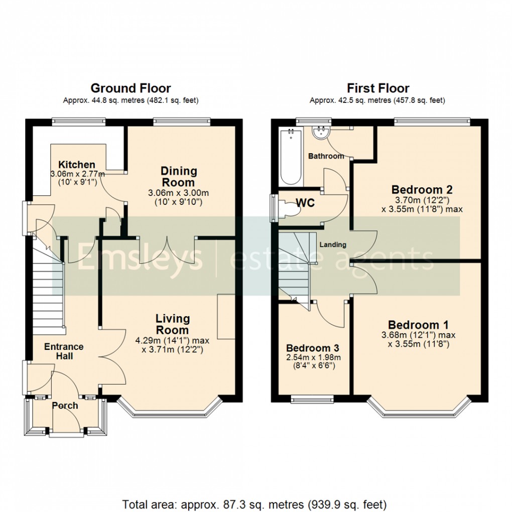 Floorplan for Manston Avenue, Leeds