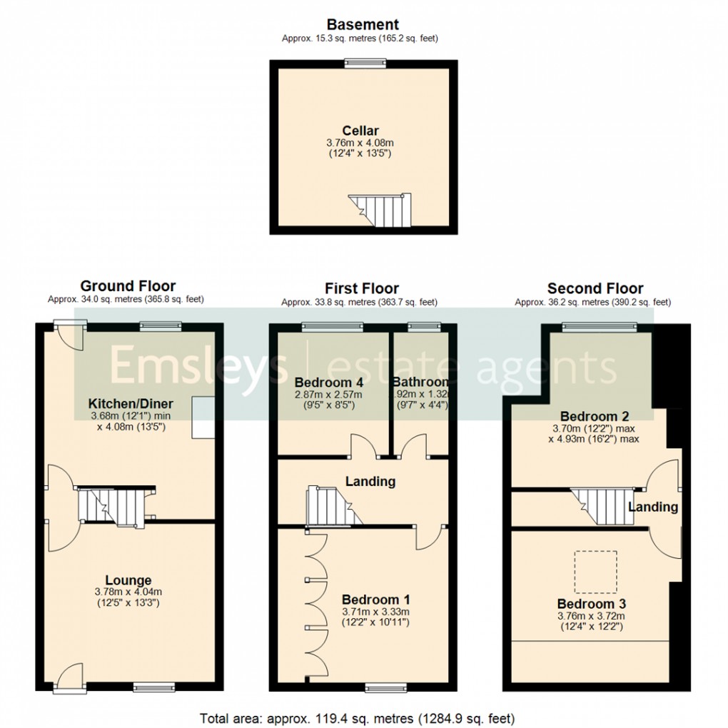 Floorplan for Middleton Avenue, Rothwell, Leeds