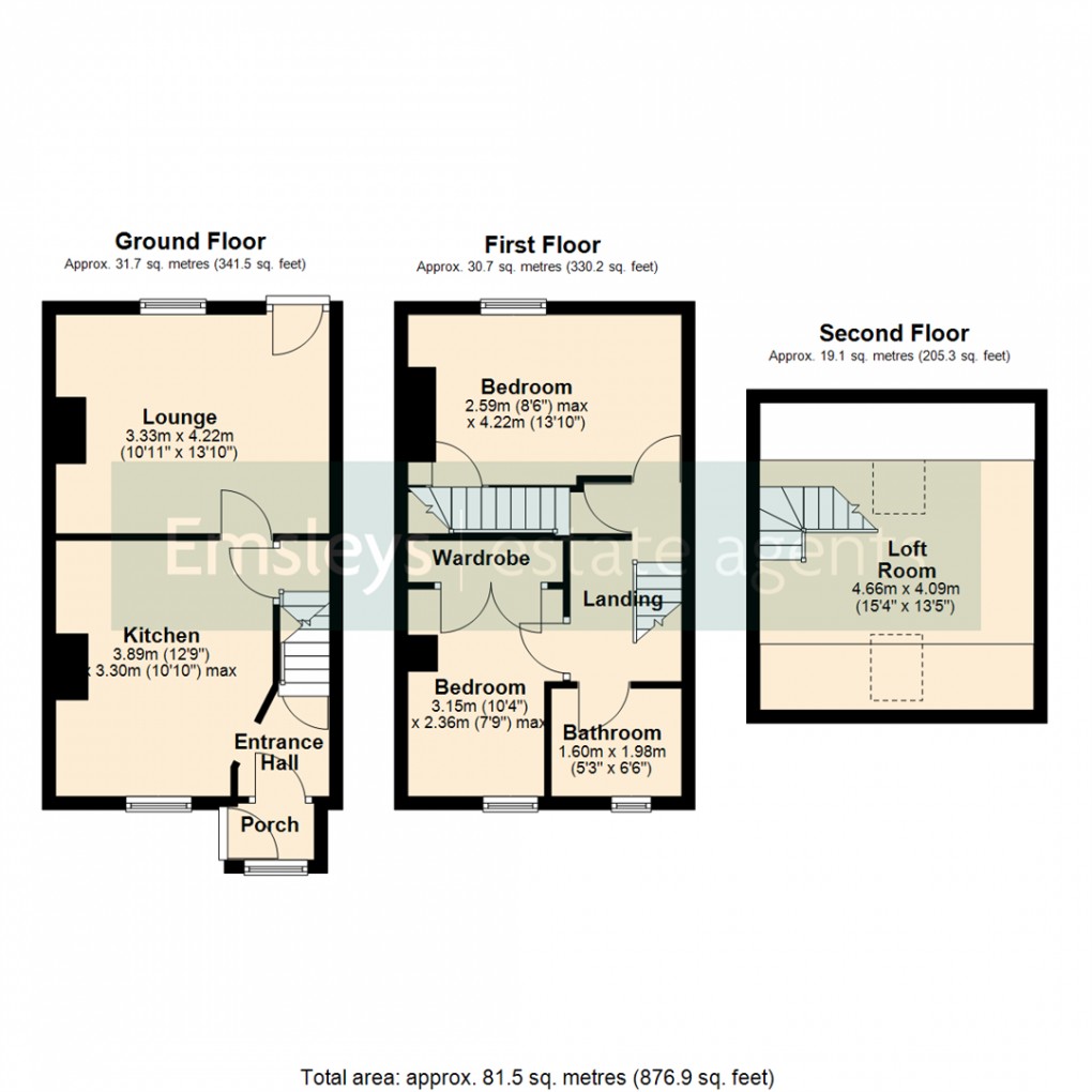 Floorplan for Northfield Place, Rothwell, Leeds