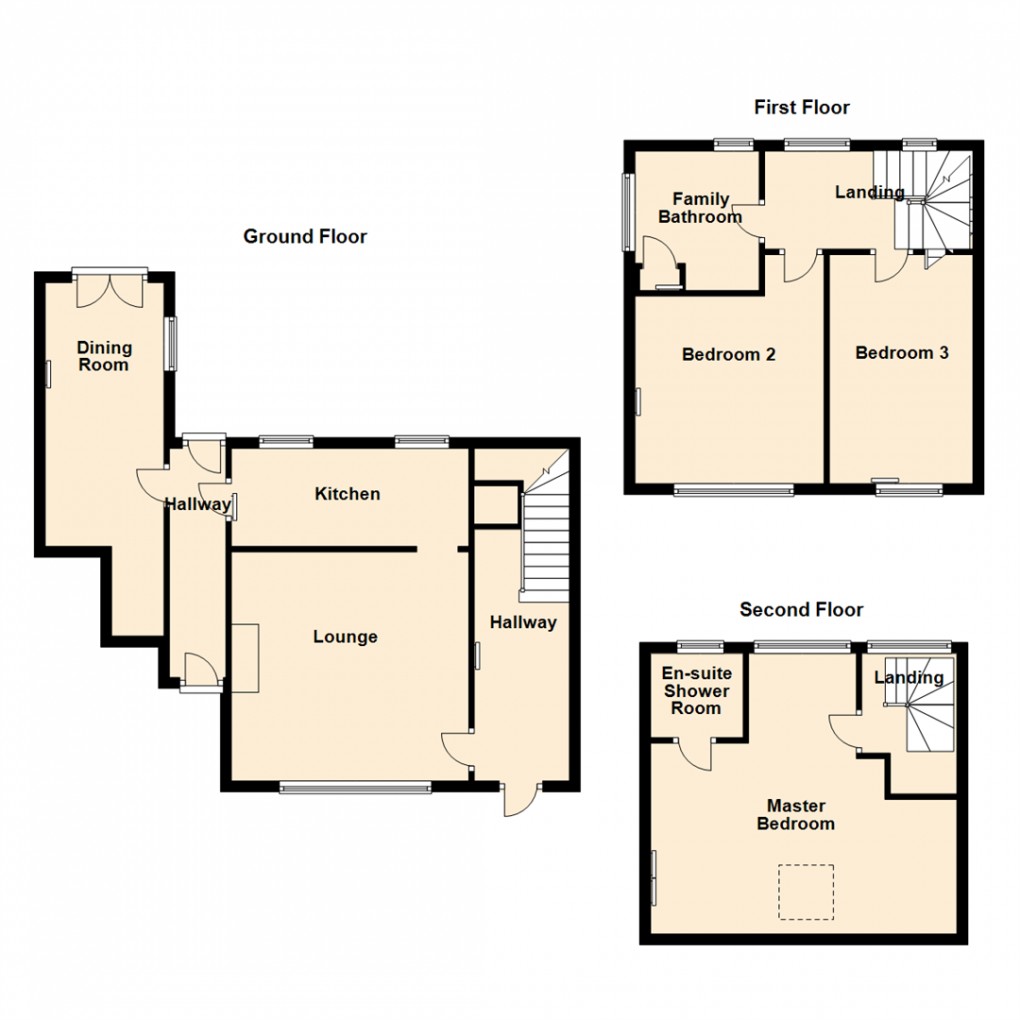 Floorplan for Churchville Terrace, Micklefield, Leeds