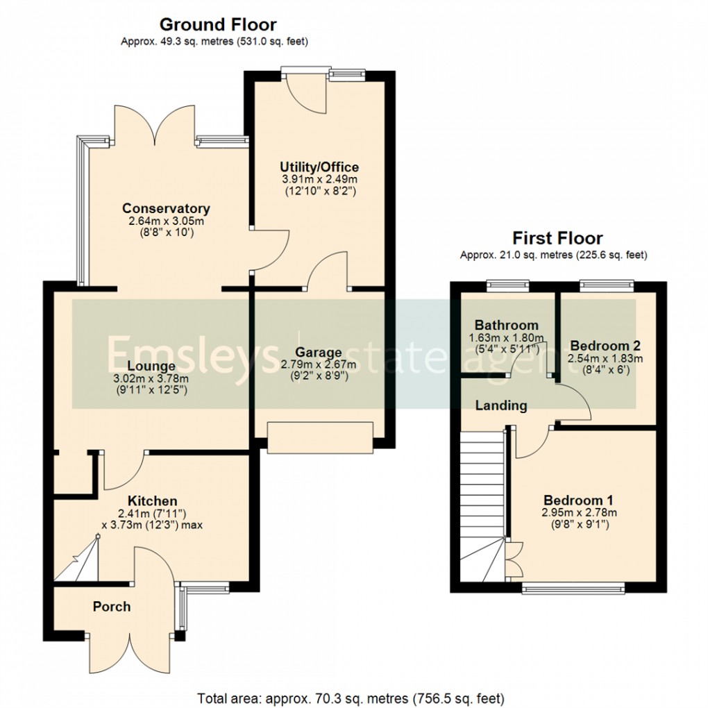 Floorplan for Rosewood Court, Rothwell, Leeds